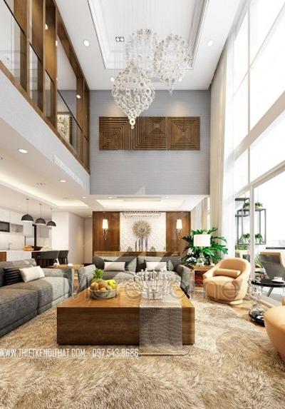 Thiết kế đồ nội thất căn hộ duplex Mandarin garden - chị Mai